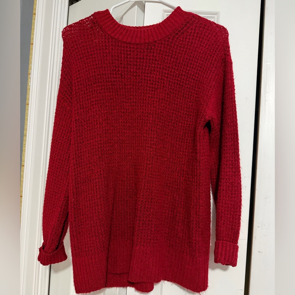 American Eagle Outfitters Vibrant Red Crew Neck Sweater